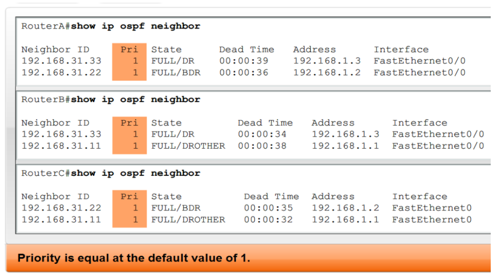 show ip ospf neighbor