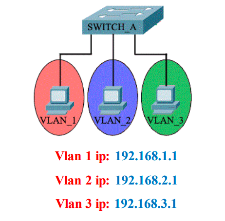 تقسيم شبكة الـ Vlan في داخل السويتش