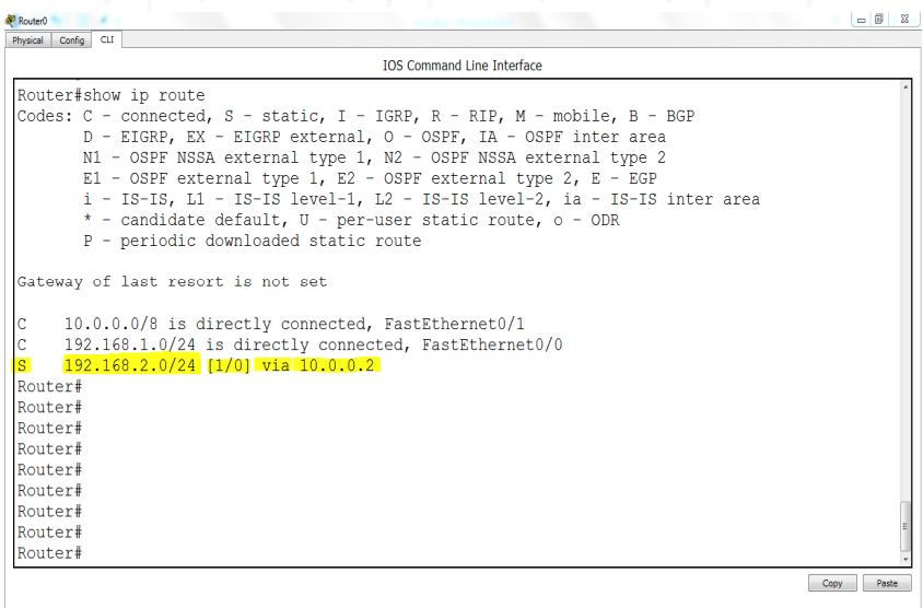 show ip route