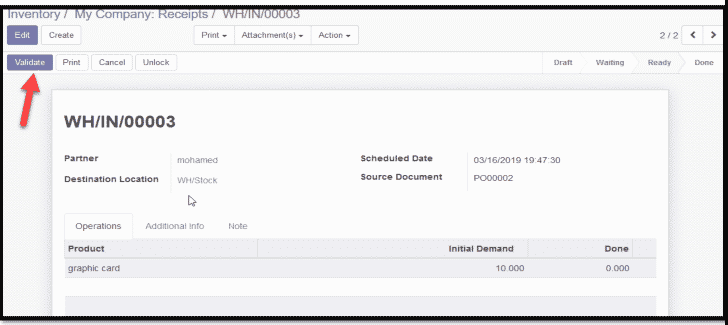 موديول إدارة المخازن في أودو Odoo