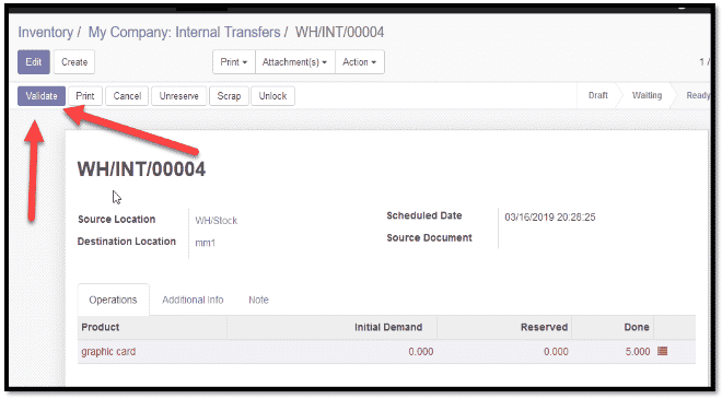 موديول إدارة المخازن في أودو Odoo